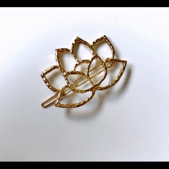 HOST PICK Sacred lotus gold boho hair clip yoga - Picture 3 of 6